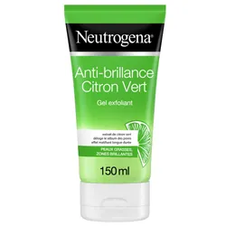 Neutrogena Gel Nettoyant Exfoliant Visage, Anti-Brillance, Citron Vert, 150 ml
