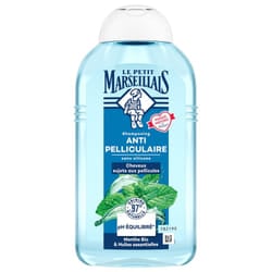 Le Petit Marseillais Shampoing 2en1 Anti Pelliculaire Menthe Bio et Huiles Essentielles 250 ml