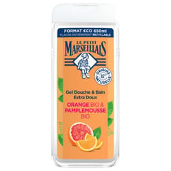 Le Petit Marseillais Gel Douche & Bain Extra Doux Orange & Pamplemousse Bio 650 ml