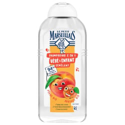 Le Petit Marseillais Shampoing Démêlant 2en1 Bébé & Enfant Abricot Pêche 300 ml