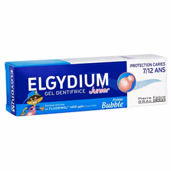 Elgydium Gel Dentifrice Junior Protection Caries 7/12 Ans Arôme Bubble 50 ml