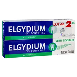 Elgydium Gel Dentifrice Dents Sensibles Lot de 2 x 75 ml