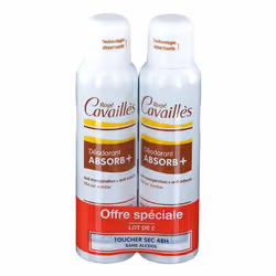 Rogé Cavaillès Déodorant Absorb+ 48H Lot de 2 x 150 ml est un déodorant mixte à l'efficacité 48h.