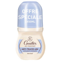 Cavaillès Anti-Transpirant Anti-Traces 48H Roll-On Lot de 2 x 150 ml