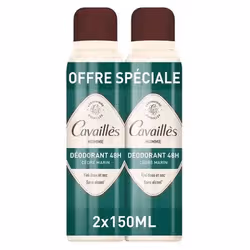 Cavaillès Homme Déodorant Cèdre Marin 48H Lot de 2 x 150 ml