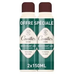 Cavaillès Homme Déodorant Cèdre Marin 48H Lot de 2 x 150 ml