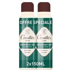 Cavaillès Homme Déodorant Cèdre Marin 48H Lot de 2 x 150 ml