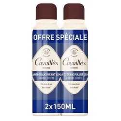 Cavaillès Homme Anti-Transpirant 48H Spray Lot de 2 x 150 ml