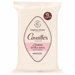 Rogé Cavaillès Lingettes Intimes Extra-Doux 15 lingettes sont des lingettes, sans rinçage, pour l'hygiène intime. Elles sont  ...