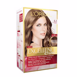 L’Oréal Excellence Coloration 6.1 Blond Foncé Cendré - Une coloration triple soin pour une couleur riche, soyeuse et lumineus ...