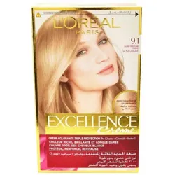 L'oreal excellence 9.1 blond tres claiir cendre kit complet