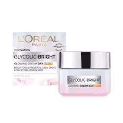 La Crème Jour éclat Glycolic Bright SPF 17 de L’Oréal Paris est cliniquement prouvé pour protéger la peau des rayons UV élevé ...