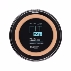 Maybelline Fit Me Matte & Poreless 220 Natural Beige, Tube, Liquide, Beige, Natural Beige, Légère, Moyenne, À chaleur