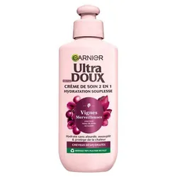 Garnier Ultra Doux Crème de Soin 2en1 Vignes Merveilleuses Hydratation Souplesse 200 ml