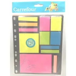 Carrefour 3613865218403 Post-it Rectangle Bleu, Vert, Orange, Rose, Jaune Auto-adhésif