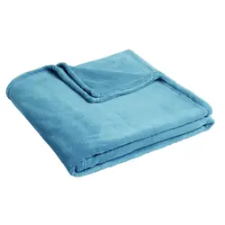 TEX HOME 3614610077108 plaid 103 x 170 cm Microfibre Bleu