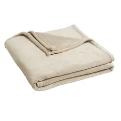 TEX HOME 3614610077115 plaid 130 x 170 cm Microfibre Beige