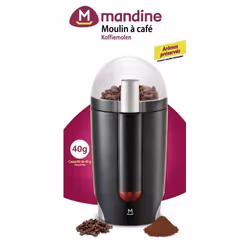 Mandine MCG2013B-16 appareil à moudre le café 150 W Noir, Gris - Vue supplémentaire 4