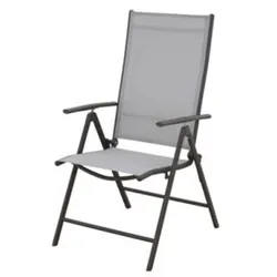 Hyba Rona chaise d'extérieur Linge Siège respirant Dossier grillagé Tissu, Textile Taupe