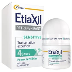 Etiaxil Déodorant Détranspirant Sensitive Peaux Sensibles Roll-On 15 ml