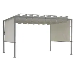 Carrefour Gazebo Con Pergolato e Pannelli Semovibili
