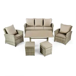 Hyba Ouvea ensemble de meubles de jardin Gris