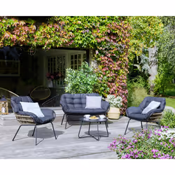Hyba Siena ensemble de meubles de jardin Noir - Vue supplémentaire 5