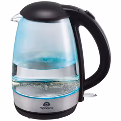 Mandine MWK2200CL-20 bouilloire 1,7 L 2200 W Noir, Argent, Transparent - Vue supplémentaire 2