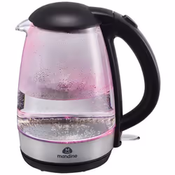 Mandine MWK2200CL-20 bouilloire 1,7 L 2200 W Noir, Argent, Transparent - Vue supplémentaire 3