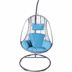 Hyba 3616473133106 fauteuil suspendu Bleu, Gris Fauteuil œuf suspendu - Vue supplémentaire 2