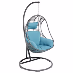Hyba 3616473133106 fauteuil suspendu Bleu, Gris Fauteuil œuf suspendu - Vue supplémentaire 4