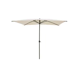 Hyba Malaga Parasol résidentiel Rectangle Beige, Noir