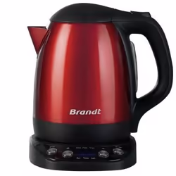 Brandt BO1200ER, 1,2 L, 2200 W, Noir, Rouge, Métal, Thermostat réglable, Indicateur de niveau d'eau