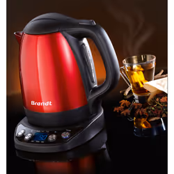Brandt BO1200ER bouilloire 1,2 L 2200 W Noir, Rouge