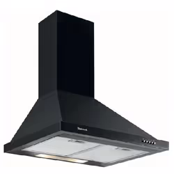 Brandt AD1006B, 600 m³/h, recirculation, 50 dB, Montée au mur, Noir, Acier inoxydable