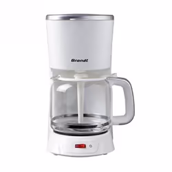 Brandt CAF1318S, Machine à café filtre, 1,8 L, Café moulu, 1100 W, Argent, Blanc