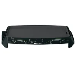 Brandt PLA1322N - Plancha électrique rectangulaire, surface, 2200 W, noir