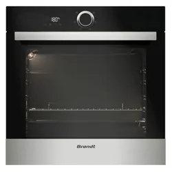 Brandt BXC5332X - Four encastrable électrique chaleur tournante, 68 L, 60 cm, nettoyage catalytique, contrôle électronique, préchauffage 12,3 min, Inox