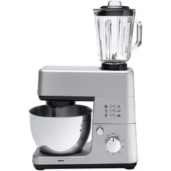 Brandt KM900BS - Robot multifonction patissier, bol inox 4.3 L, blender verre 1.5 L, 800 W, 6 vitesses + pulse