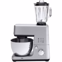 Robot Multifonction Pâtissier KM900BS - Bol en acier inoxydable 4,3L - Blender en verre 1,5L - 6 vitesses + pulse - Fonctionn ...