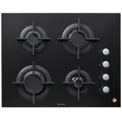 De Dietrich DPG7640B plaque Noir Intégré Gaz 4 zones