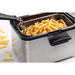Brandt FRI3200, Friteuse, 3,2 L, Unique, Noir, Argent, Rotatif, Autonome