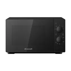 Brandt SM2016B - Micro-ondes solo pose libre, 20 L, 700 W, minuterie 30 min, plateau 24,5 cm, noir
