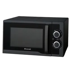 Brandt SM2500B - Micro-ondes solo pose libre, 25 L, 900 W, minuterie 30 min, décongélation, plateau 27 cm, noir