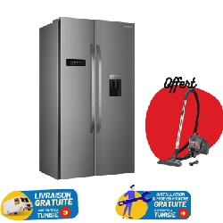 Réfrigérateur Brandt Side By Side 617 Litres - Inox - Garantie 2 ans