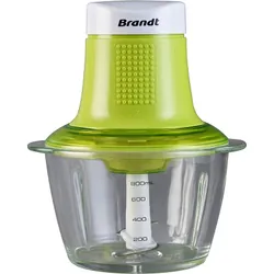 Brandt HAC301V - Hachoir electrique, bol verre 0.8 L, 300 W, 2 lames inox, vert