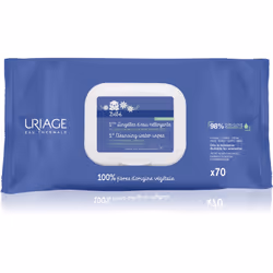 Les lingettes nettoyantes Uriage Bébé soignent la peau de l’enfant de façon simple, rapide et fiable.