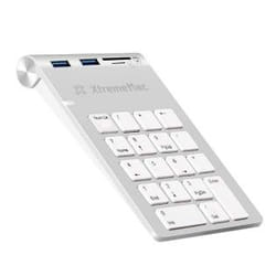 XtremeMac XM-NPHUB32-CR-SLV clavier numérique USB Argent, Blanc
