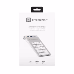 XtremeMac XM-NPHUB32-CR-SLV clavier numérique USB Argent, Blanc