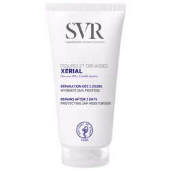 SVR Xérial Fissures et Crevasses 50 ml est une crème pour les pieds et talons secs, fendillés et/ou très abîmés. Réparation d ...
